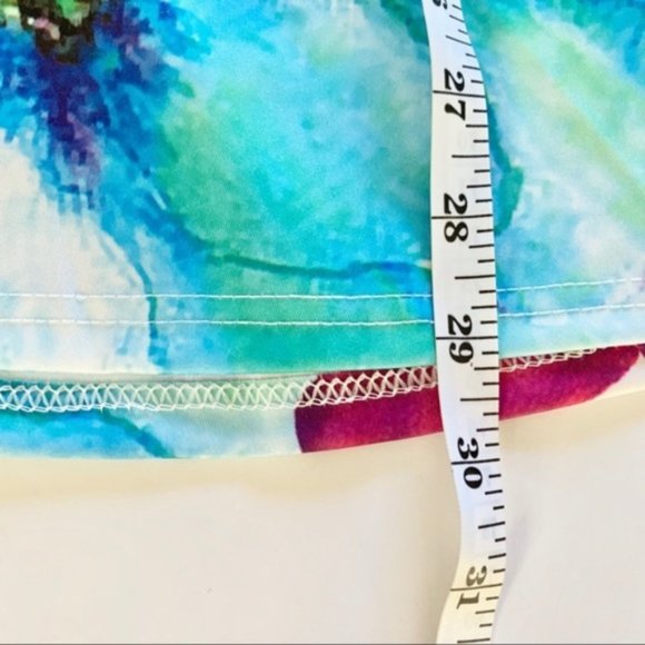 Watercolor Floral Halter Neck Skater Dress Size M - Picture 5 of 8